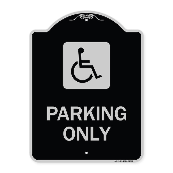 ADA Compliant Parking AccessibleHeavy-Gauge Aluminum Architectural Sign, 24" x 18", BS-1824-24662